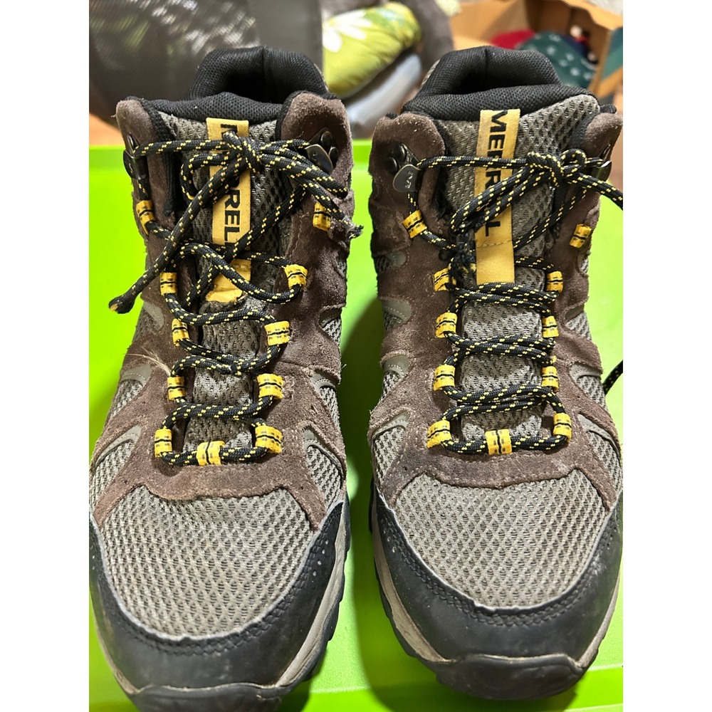 Merrell OakcreekMid Waterproof Hiking Boots Mens 8 Brown Suede J036401